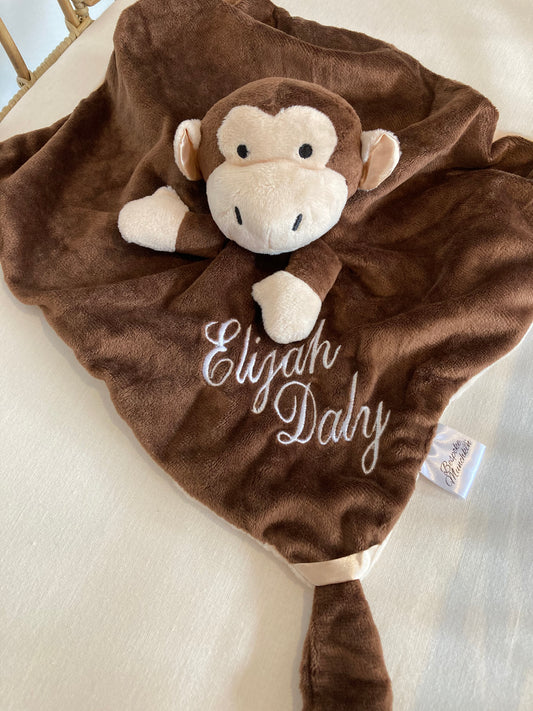 Personalised Monkey Baby Comforter