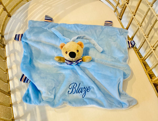 Personalised Bear Baby Comforter